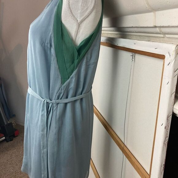 J.Crew silk belted lined shift dress w/ Deco vibe love the green accents 🌷❤️🌺 - Picture 4 of 11